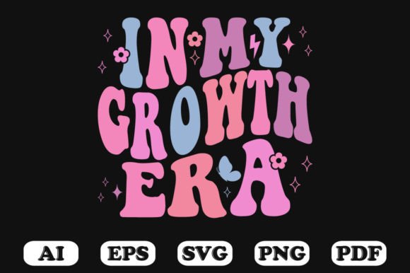 In My Growth Era Retro Wavy Svg