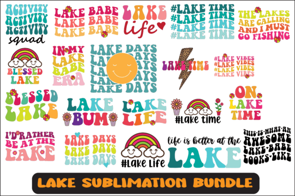 Lake Svg Sublimation Design Bundle
