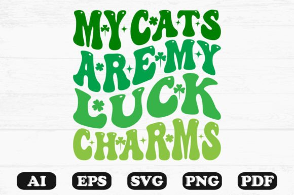 My Cats Are My Luck Charms Retro SVG