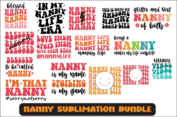 Nanny Svg Sublimation Design Bundle