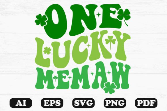 One Lucky Memaw Retro Wavy Svg: A Nostalgic Embroidery Design for Real Projects