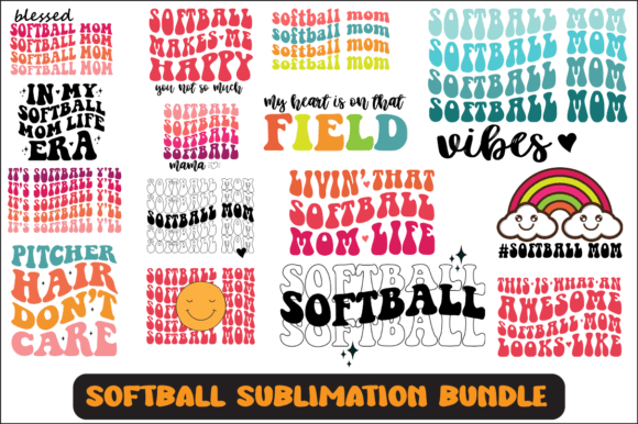 Softball Mom Svg Sublimation Bundle